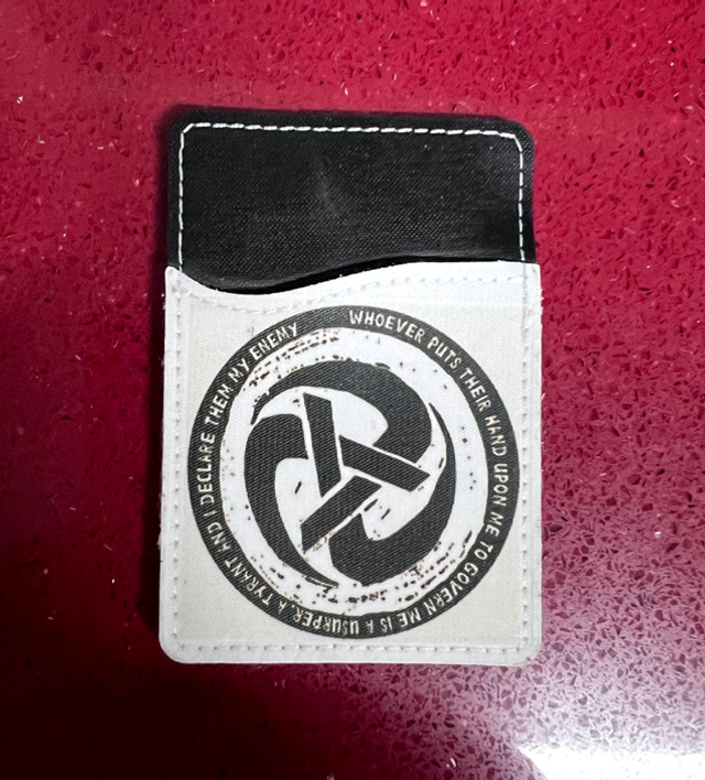 Levellers Credit Card Holder With Levellers Logo. 9.7cm by 6.6 cm
