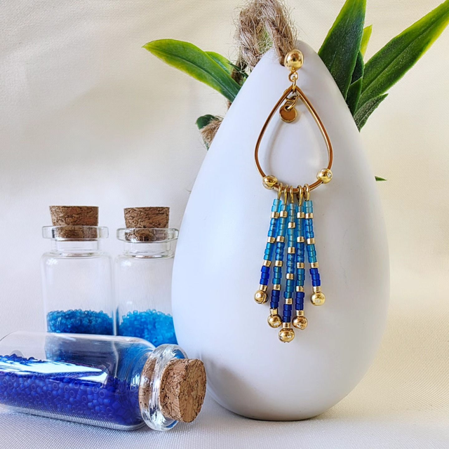 Boucles d'oreille 5 rangs