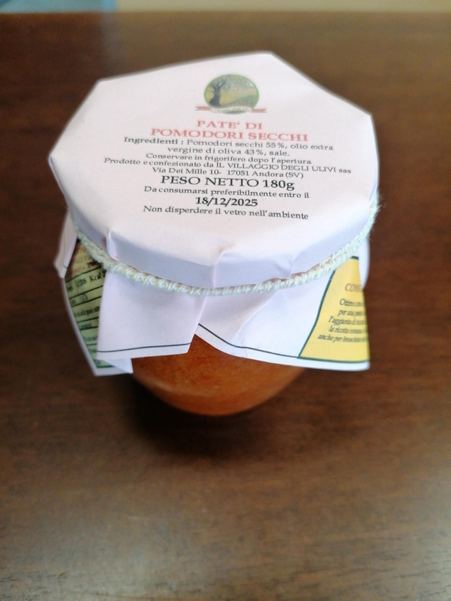 PATÈ DI POMODORI SECCHI 180 GR