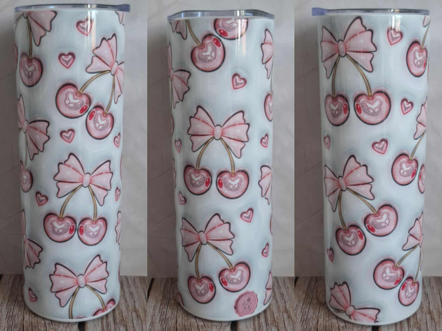 Gourde canette cerise 3d