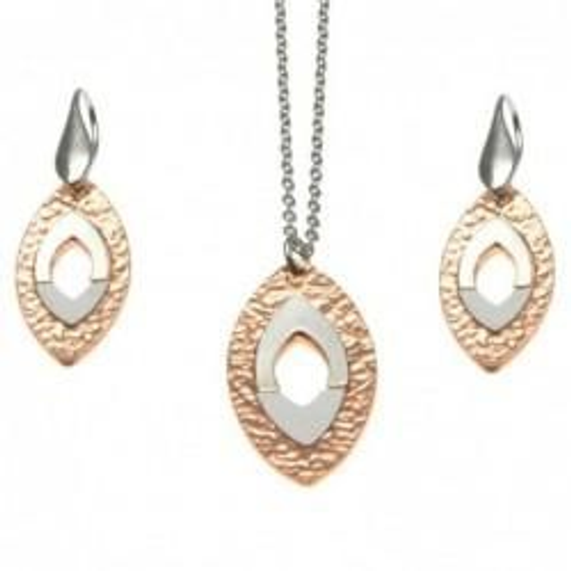 Orecchini donna in bronzo a foglia