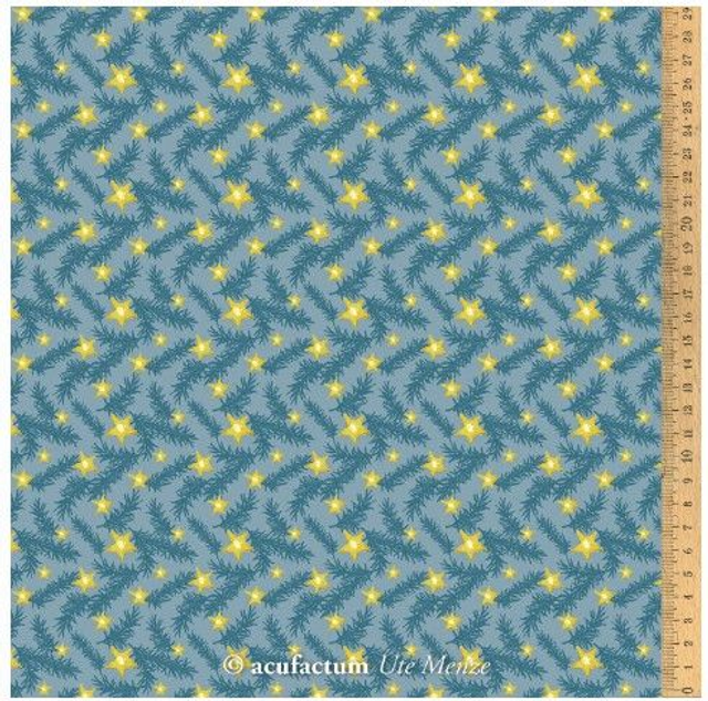 35 cm BW-Stoff "Sterne und Tannen"