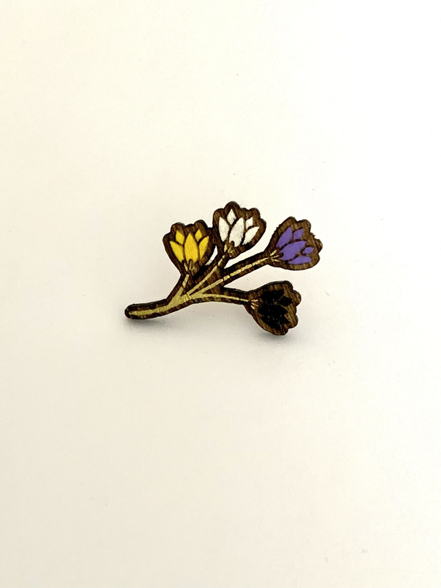 Pin’s « fleurs non-binaires »