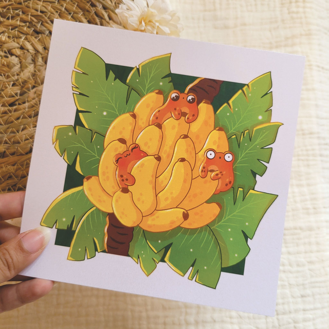 Grenouilles dans les bananes