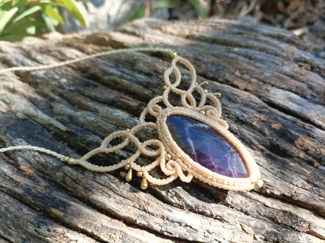 Collier ~ Améthyste chevron