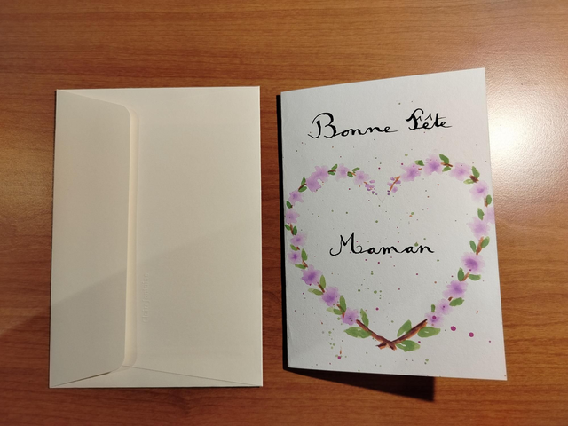 Carte de voeux, carte de fête des mères aquarelle 