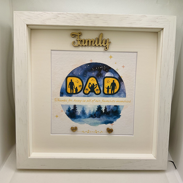 Personalised father&#039;s gift. Beautiful frame for Father&#039;s day, birthdays or special occasions.