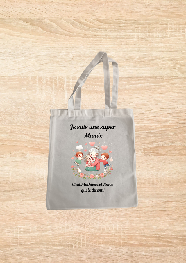 sac fourre tout super mamie de (prénom(s))