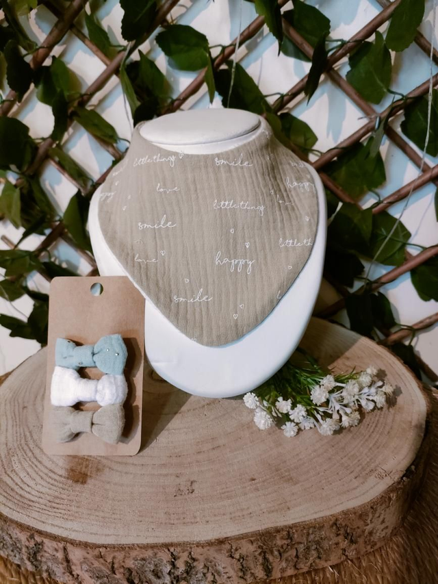 Bandana beige écriture 