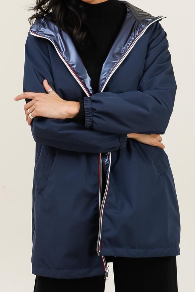 Imperméable réversible bleu