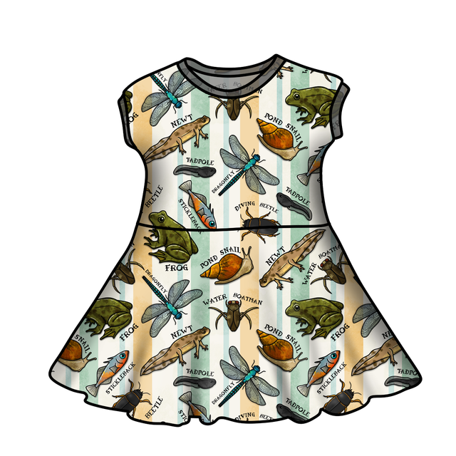  Short Sleeve - Dreamweaver 'Pond Dipping' Twirly Dress
