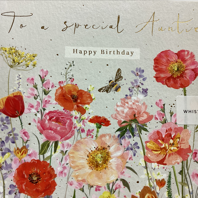 Birthday Relative Auntie - To a special Auntie (flower meadow) WF