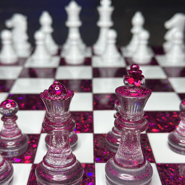 Échiquier Blanc & Fuchsia