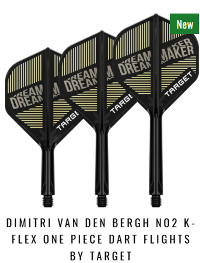 Dimitri Van den Bergh No2 K-Flex One Piece Dart Flights by Target