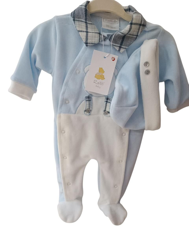 Pyjama bleu clair nounours 1m