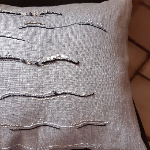 Coussin mer scintillante