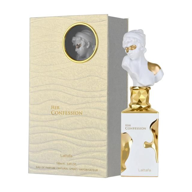 Lattafa Her Confession For Women Eau De Parfum Spray, 3.4 Ounce 100 Ml
