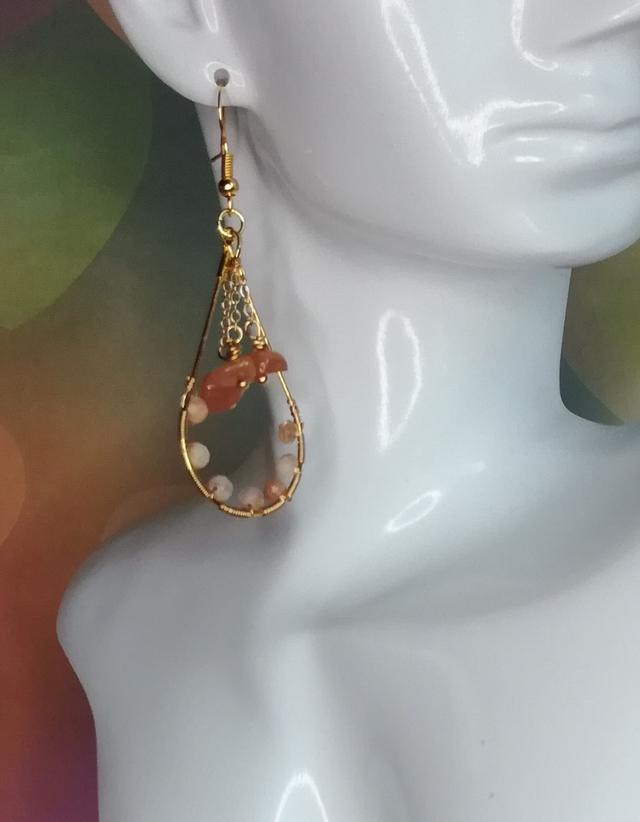 Crochets d'oreille sunstone