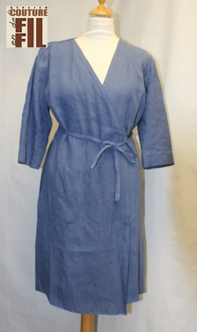  Robe portefeuille en coton 