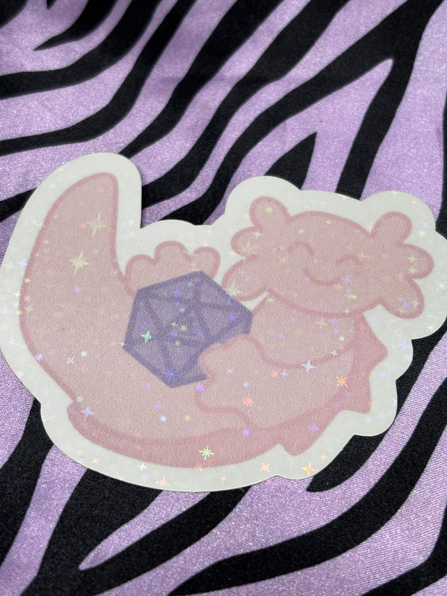 DnD axolotl sticker 