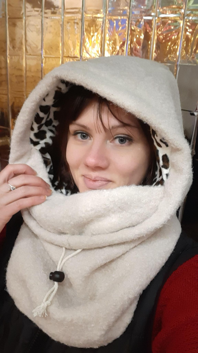 Capuche adulte - Mohair naturel (beige/crème)