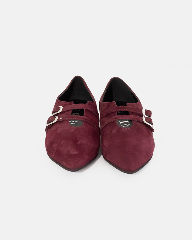 Ballerine in camoscio a punta