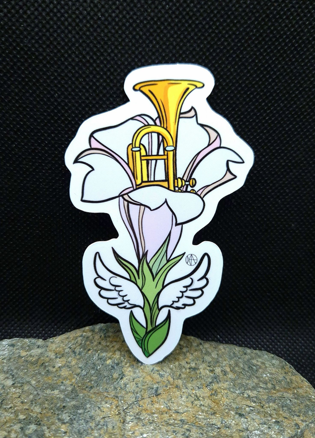 Sticker &quot;Trompette des anges&quot;
