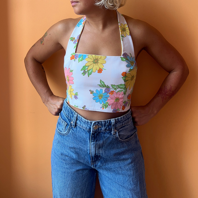 Crop top reversible "Champêtre" - M