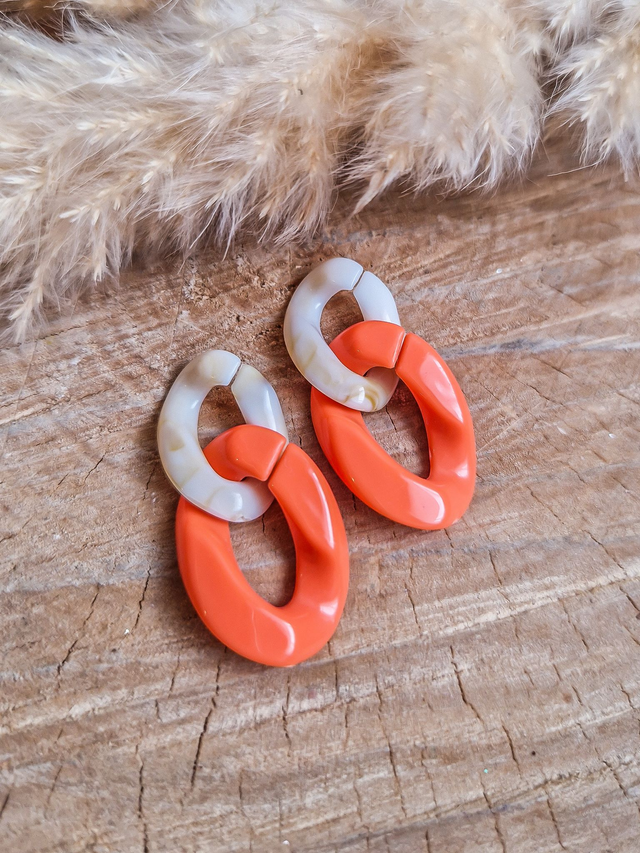 Module "Duo Maillons" - Modèle crème et orange