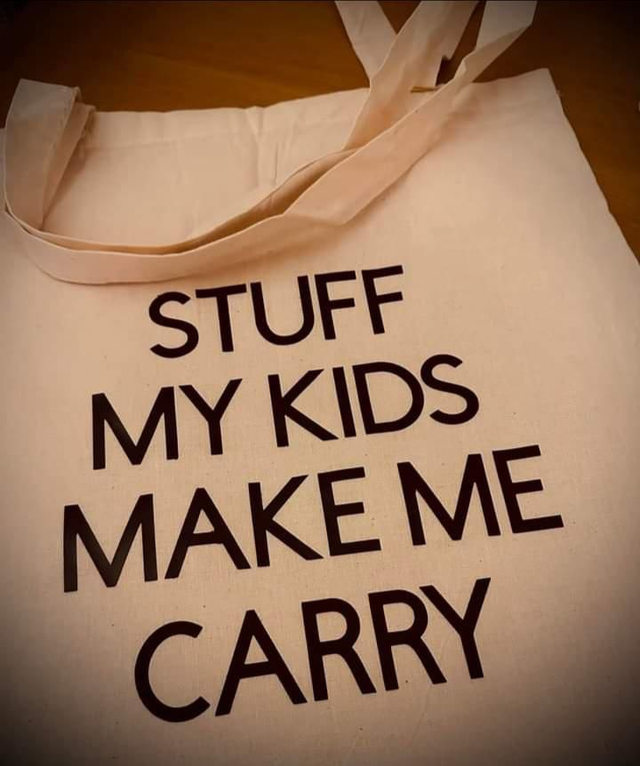 Large Shopping Tote Bag - Stuff My Kids Make Me Carry