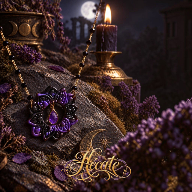 Collier sortilège violet