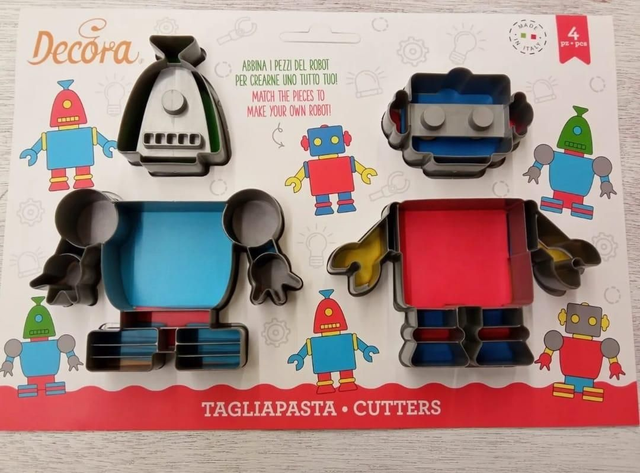 Set 2 pezzi Tagliapasta Decora Robot