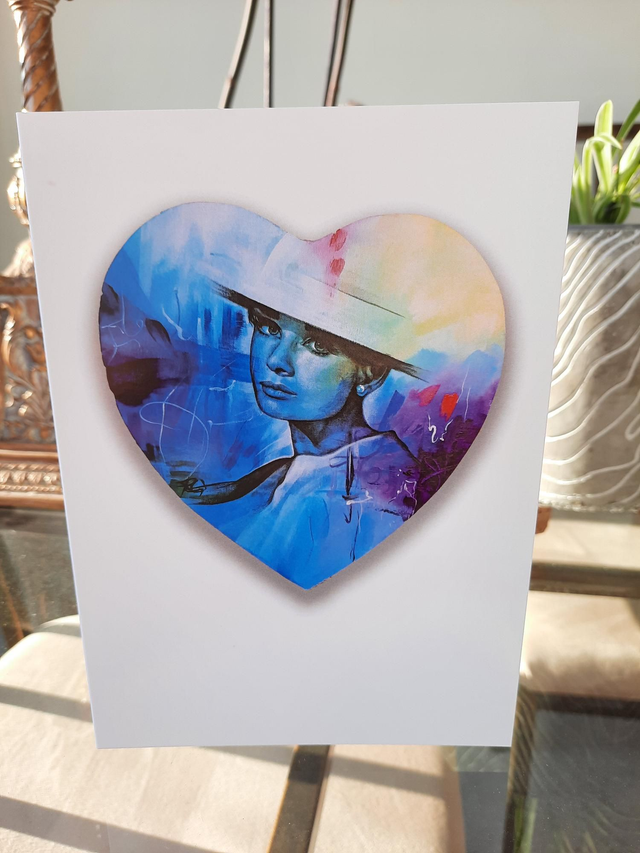 Audrey Hepburn, A5, Greeting Card