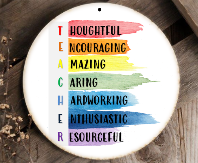 Teacher rainbow plaque | Thank you teacher 