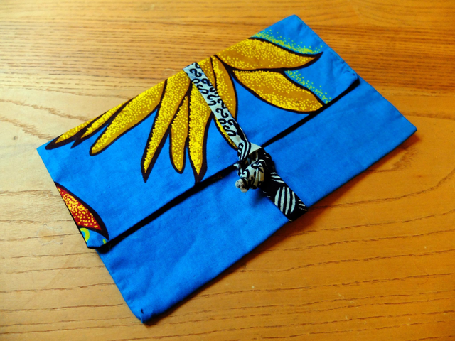 Pochette à livre en wax du Sénégal