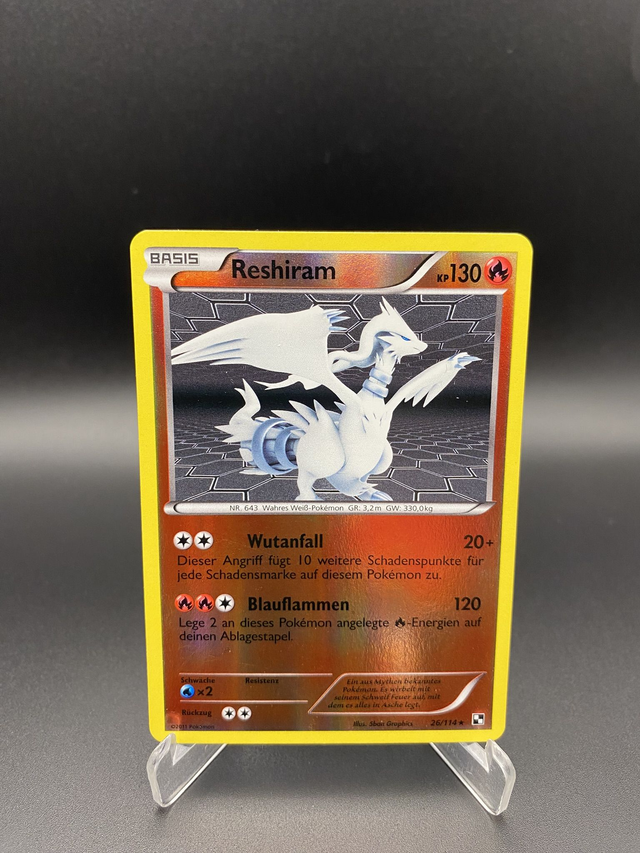 Reshiram (26/114) Schwarz & Weiß - Excellent - DE - Reverse Holo Rare