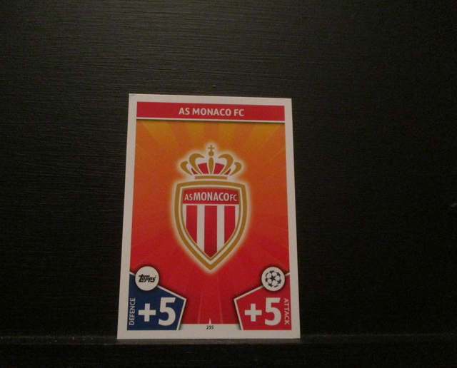 AS Monaco Fc - UEFA Champions League Match Attax 2017/18 Original Trading Card #235