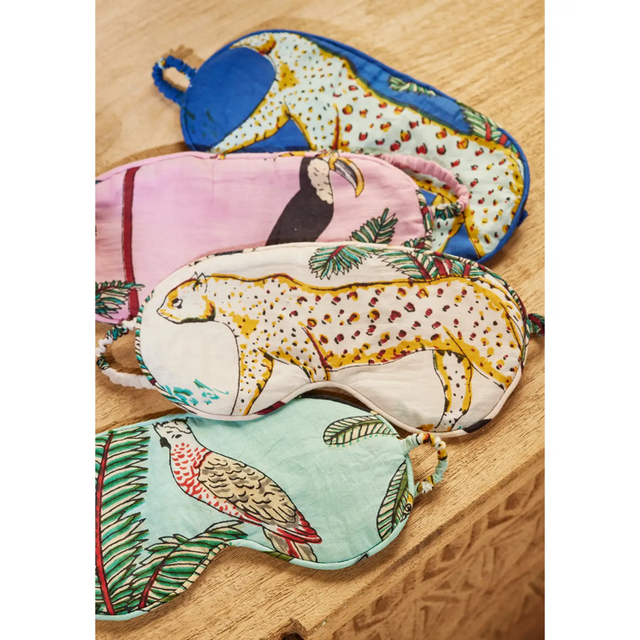 Jungle Print Eye Mask (Blue)