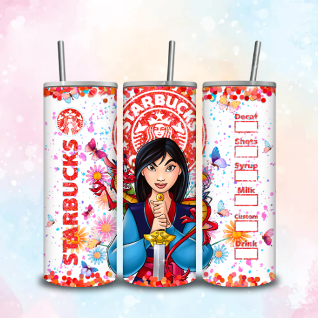 Tumbler Starbuck Paillettes Mulan