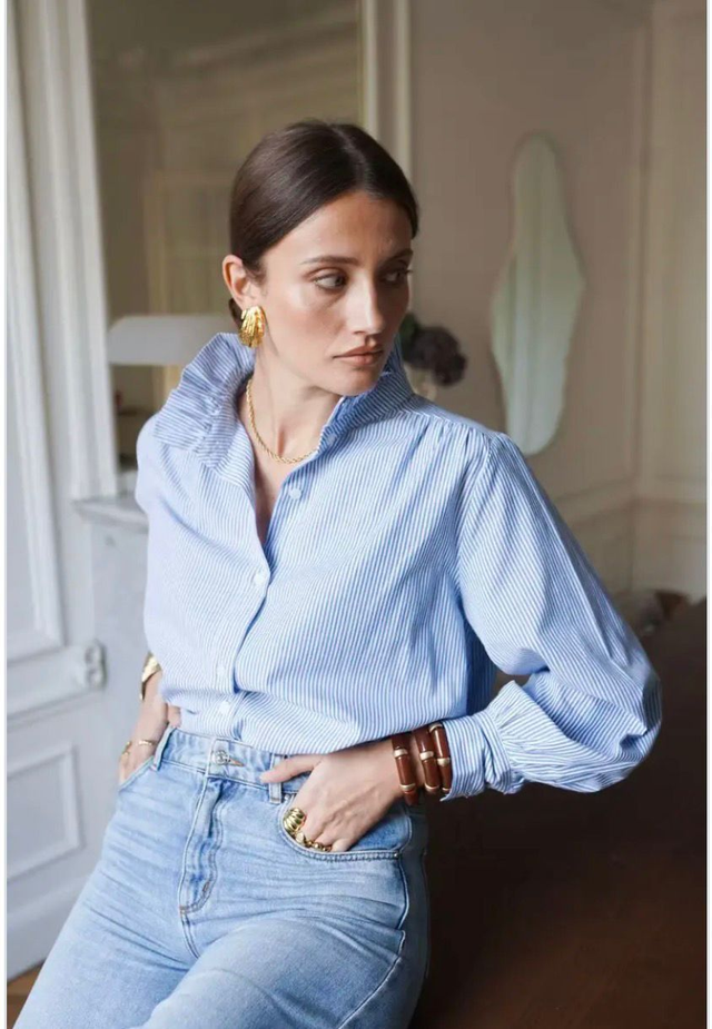 Blouse April - Blauw