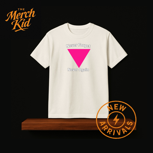 Pink Triangle LGBT Never Again Tee