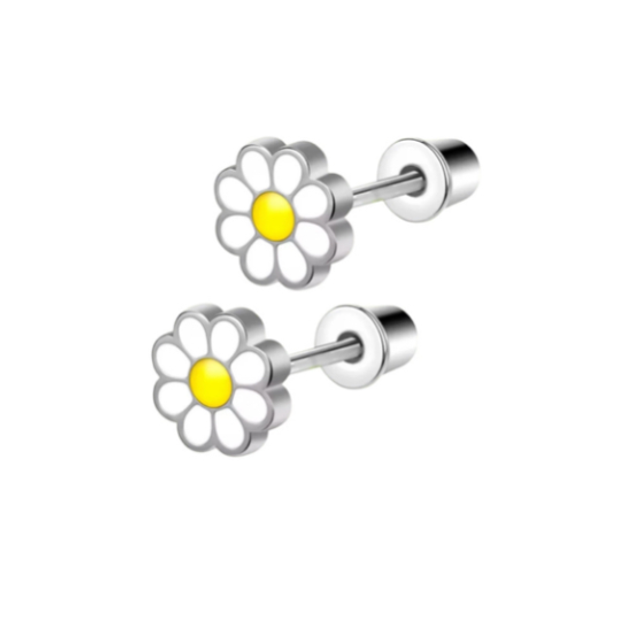 Daisy Mini Comfort Back Stud Earrings (yellow)