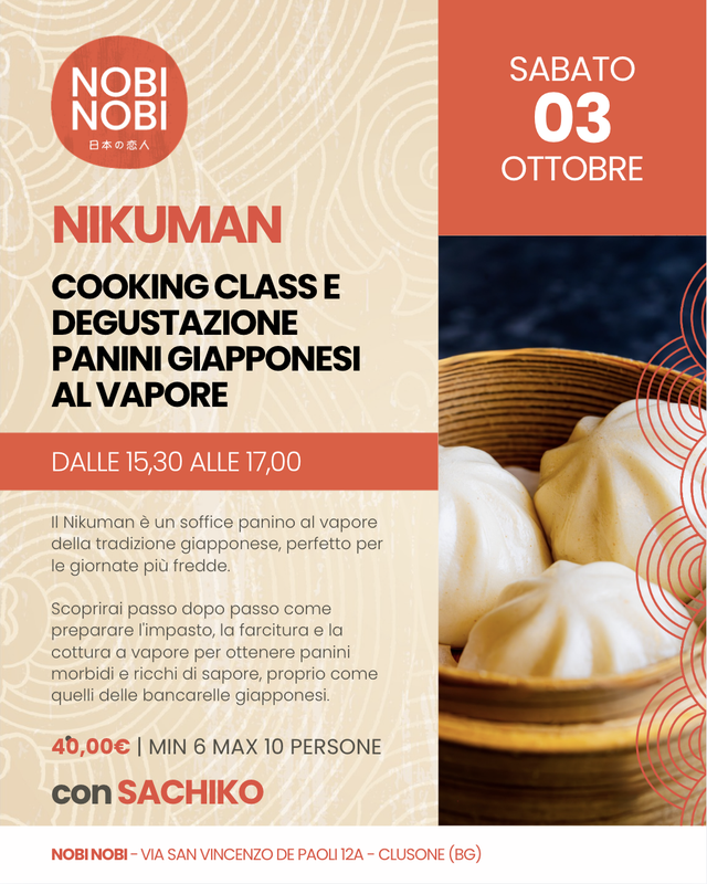 Nikuman - Cooking Class e Degustazione Panini Giapponesi