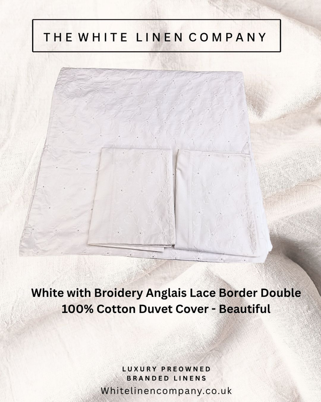 EMBROIDERED - White SINGLE FLAT SHEET  - WHITE 100% Cotton Flat Sheet