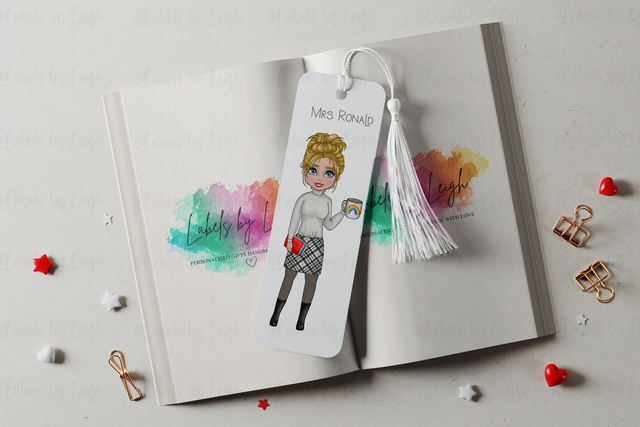 Personalised Teacher Metal Bookmark 