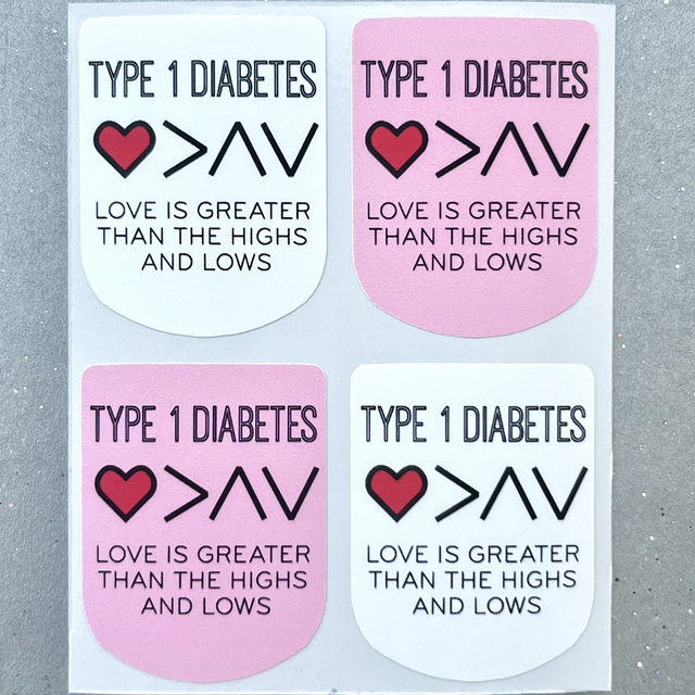 Love is Greater Stickers (set of 4) Pink