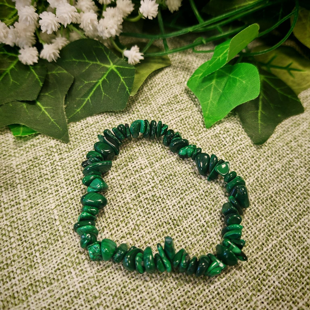 Bracelet chips malachite