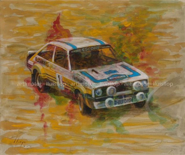 Artimotor pintura original 46x55 - Vatanen (Ford Escort 1979)
