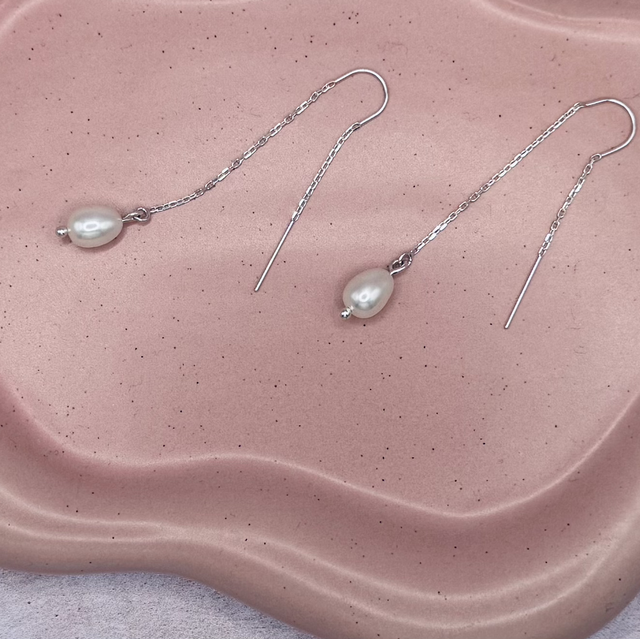Freshwater Pearl Threader Earrings 