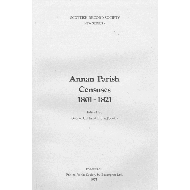 Annan Parish, Dumfriesshire Censuses 1801-1821